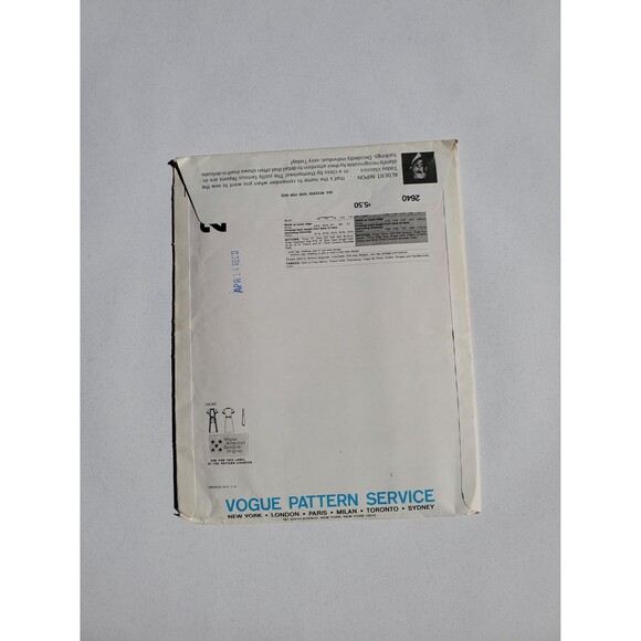 Vogue 2640 Vintage Albert Nipon Dress Pattern 1980s Uncut - Picture 2 of 3